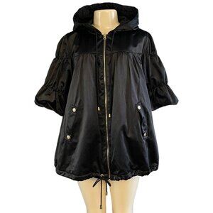 LaRok 2PC Set Black 1/2 Sleeve 3 In 1 Coat‎ Pleated Girlhoodcore Jacket Vest